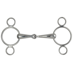 Bocado 2 anillos Hollow Mouth Shires Acero inoxidable