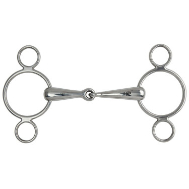 Bocado 2 anillos Hollow Mouth Shires Acero inoxidable