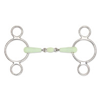 Bocado 2 anillos Peanut Equikind Shires para el caballo
