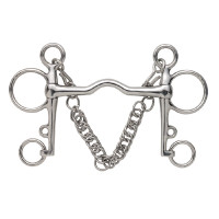 Bocado Pelham medium Shires Acero inoxidable