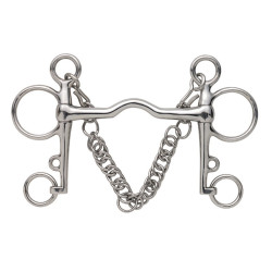 Bocado Pelham medium Shires Acero inoxidable