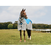 Manta antimoscas e impermeable Weatherbeeta ComFiTec Dual Shield con cuello desmontable Azúl / gris Manta antimoscas e impermeable Weatherbeeta ComFiTec Dual Shield con cuello desmontable Azúl / gris
