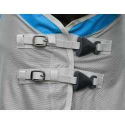 Manta antimoscas e impermeable Weatherbeeta ComFiTec Dual Shield con cuello desmontable Azúl / gris Manta antimoscas e impermeable Weatherbeeta ComFiTec Dual Shield con cuello desmontable Azúl / gris