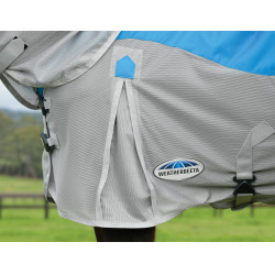 Manta antimoscas e impermeable Weatherbeeta ComFiTec Dual Shield con cuello desmontable Azúl / gris Manta antimoscas e impermeable Weatherbeeta ComFiTec Dual Shield con cuello desmontable Azúl / gris