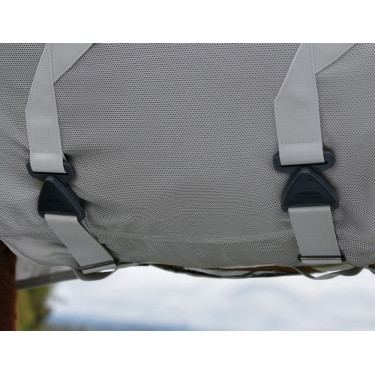 Manta antimoscas e impermeable Weatherbeeta ComFiTec Dual Shield con cuello desmontable Azúl / gris Manta antimoscas e impermeable Weatherbeeta ComFiTec Dual Shield con cuello desmontable Azúl / gris
