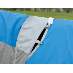 Manta antimoscas e impermeable Weatherbeeta ComFiTec Dual Shield con cuello desmontable Azúl / gris Manta antimoscas e impermeable Weatherbeeta ComFiTec Dual Shield con cuello desmontable Azúl / gris