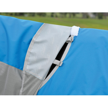 Manta antimoscas e impermeable Weatherbeeta ComFiTec Dual Shield con cuello desmontable Azúl / gris Manta antimoscas e impermeable Weatherbeeta ComFiTec Dual Shield con cuello desmontable Azúl / gris