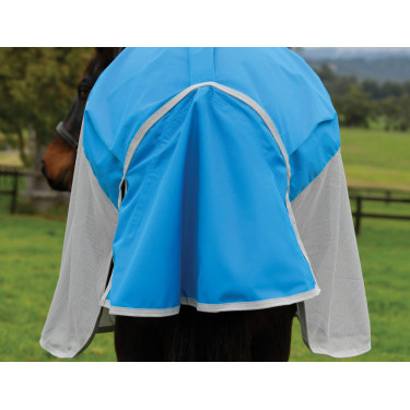 Manta antimoscas e impermeable Weatherbeeta ComFiTec Dual Shield con cuello desmontable Azúl / gris Manta antimoscas e impermeable Weatherbeeta ComFiTec Dual Shield con cuello desmontable Azúl / gris