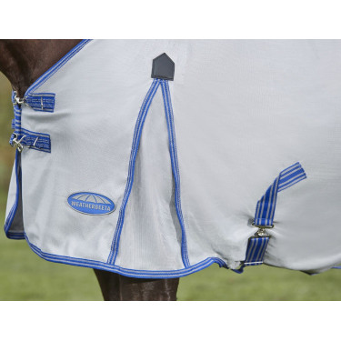 Manta antimoscas Weatherbeeta ComFiTec Airflow II con cuello desmontable Gris / azul / gris Manta antimoscas Weatherbeeta ComFiTec Airflow II con cuello desmontable Gris / azul / gris