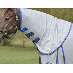 Manta antimoscas Weatherbeeta ComFiTec Airflow II con cuello desmontable Gris / azul / gris Manta antimoscas Weatherbeeta ComFiTec Airflow II con cuello desmontable Gris / azul / gris