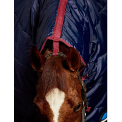 Manta de cuadra Weatherbeeta ComFiTec 210D Channel 100 g combo Marino / burdeos