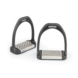 Estribos inserción metal Shires Negro