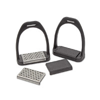 Estribos ligeros con suelas intercambiables Shires Negro