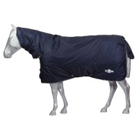 Manta Saxon Defiant 600D Combo cuello marine/blanc Azul