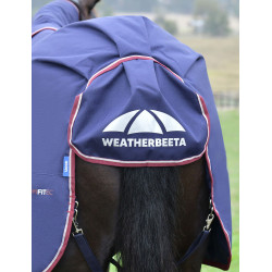 Manta Weatherbeeta ComFiTec Essential Turnout 220 g con cuello desmontable Marino / burdeos