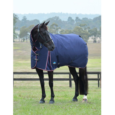 Manta Weatherbeeta ComFiTec Essential Turnout 360g combo Marino / burdeos