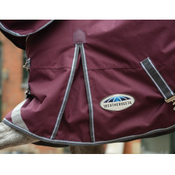 Manta Weatherbeeta ComFiTec Plus Dynamic II Combo con cuello Media Burdeos / gris / blanco Manta Weatherbeeta ComFiTec Plus Dynamic II Combo con cuello Media Burdeos / gris / blanco