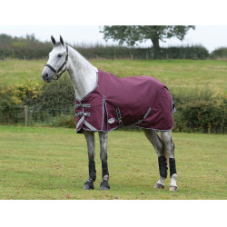 Manta Weatherbeeta ComFiTec Plus Dynamic II Media / Ligera Burdeos / gris / blanco