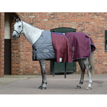 Manta Weatherbeeta ComFiTec Plus Dynamic II Media / Ligera Burdeos / gris / blanco Manta Weatherbeeta ComFiTec Plus Dynamic II Media / Ligera Burdeos / gris / blanco