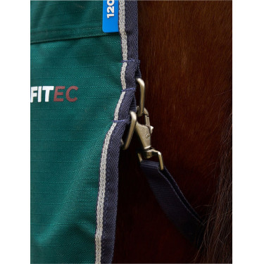 Manta Weatherbeeta ComFiTec Plus Dynamic Turnout 100 g cuello alto Verde bosque / marino Manta Weatherbeeta ComFiTec Plus Dynamic Turnout 100 g cuello alto Verde bosque / marino