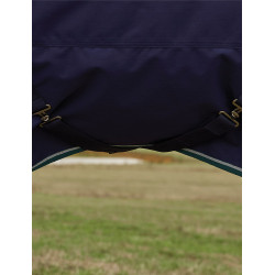 Manta Weatherbeeta ComFiTec Plus Dynamic Turnout 100 g cuello alto Marino / verde bosque Azul