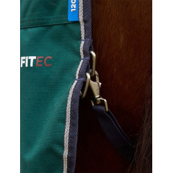 Manta Weatherbeeta ComFiTec Plus Dynamic Turnout 220 g cuello alto Verde bosque / marino