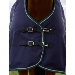Manta Weatherbeeta ComFiTec Plus Dynamic Turnout 220 g cuello alto Marino / verde bosque Azul Manta Weatherbeeta ComFiTec Plus Dynamic Turnout 220 g cuello alto Marino / verde bosque Azul