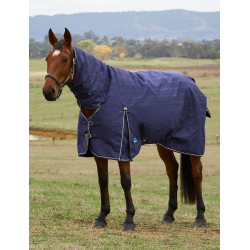 Manta Weatherbeeta ComFiTec Prelim Turnout Combo 220 g Manta con relieve azul marino