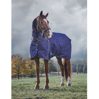 Manta Weatherbeeta ComFiTec Prelim Turnout Combo 220 g Manta con relieve azul marino