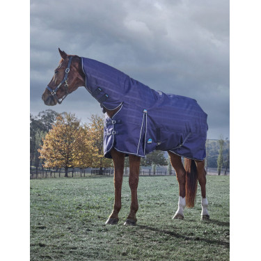 Manta Weatherbeeta ComFiTec Prelim Turnout Combo 220 g Manta con relieve azul marino