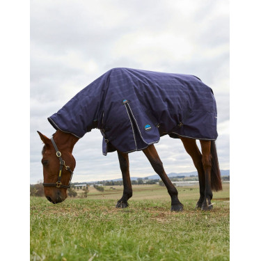Manta Weatherbeeta ComFiTec Prelim Turnout Combo 220 g Manta con relieve azul marino