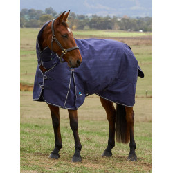 Manta Weatherbeeta ComFiTec Prelim Turnout Combo 220 g Manta con relieve azul marino