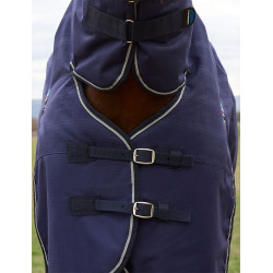 Manta Weatherbeeta ComFiTec Prelim Turnout Combo 220 g Manta con relieve azul marino