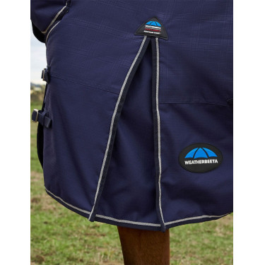Manta Weatherbeeta ComFiTec Prelim Turnout Combo 220 g Manta con relieve azul marino