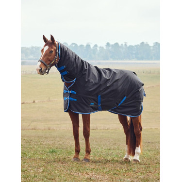 Manta Weatherbeeta ComFiTec Tyro Turnout 220g Combo cuello Negro / cobalto Manta Weatherbeeta ComFiTec Tyro Turnout 220g Combo cuello Negro / cobalto