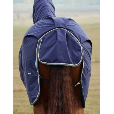 Manta Weatherbeeta ComFiTec Tyro Turnout 220g Combo cuello Marino / antracita Azul marino