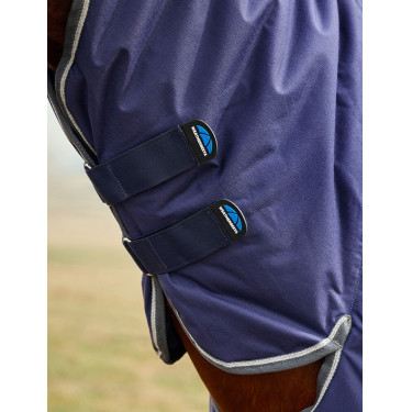 Manta Weatherbeeta ComFiTec Tyro Turnout 220g Combo cuello Marino / antracita Azul marino