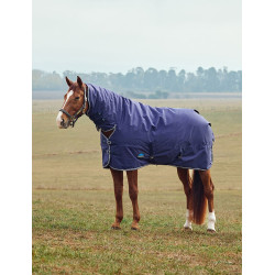 Manta Weatherbeeta ComFiTec Tyro Turnout 50 g Combo cuello integrado Marino / antracita