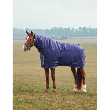 Manta Weatherbeeta ComFiTec Tyro Turnout 50 g Combo cuello integrado Marino / antracita