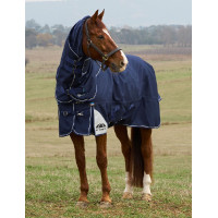 Manta Weatherbeeta ComFiTec Ultra Turnout 220 g con cuello desmontable Carbón vegetal Gris