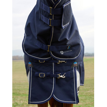 Manta Weatherbeeta ComFiTec Ultra Turnout 220 g con cuello desmontable Marino Azul marino