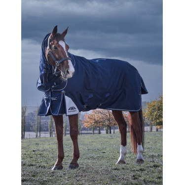 Manta Weatherbeeta ComFiTec Ultra Turnout 220 g con cuello desmontable Marino Azul marino
