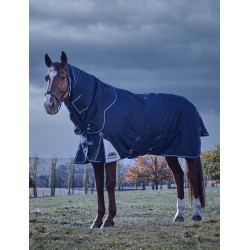 Manta Weatherbeeta ComFiTec Ultra Turnout 220 g con cuello desmontable Marino Azul marino