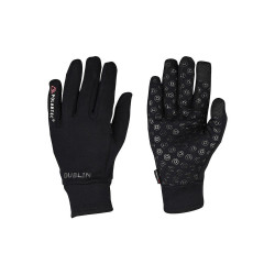 Guantes de equitación Dublin de forro polar Polartec Negro