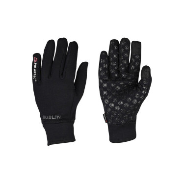 Guantes de equitación Dublin de forro polar Polartec Negro Guantes de equitación Dublin de forro polar Polartec Negro