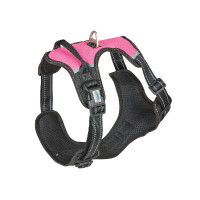 Arnés para perro WeatherBeeta antitirones deslizante Negro / rosa