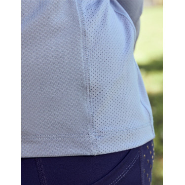 Camiseta de equitación infantil Dublin transpirable de manga larga Niebla azul Camiseta de equitación infantil Dublin transpirable de manga larga Niebla azul