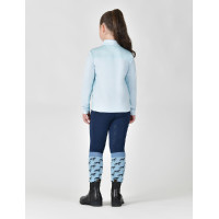 Camiseta de equitación infantil Dublin transpirable de manga larga Cielo azul