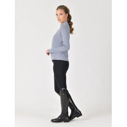 Camiseta de alto rendimiento Weatherbeeta de manga larga en bambú para mujer Piedra azul