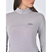 Camiseta de alto rendimiento Weatherbeeta de manga larga en bambú para mujer Lila bruñido Violeta
